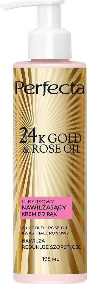 Perfecta Perfecta 24K Gold & Rose Oil luksusowy nawilżający krem do rąk 195ml
