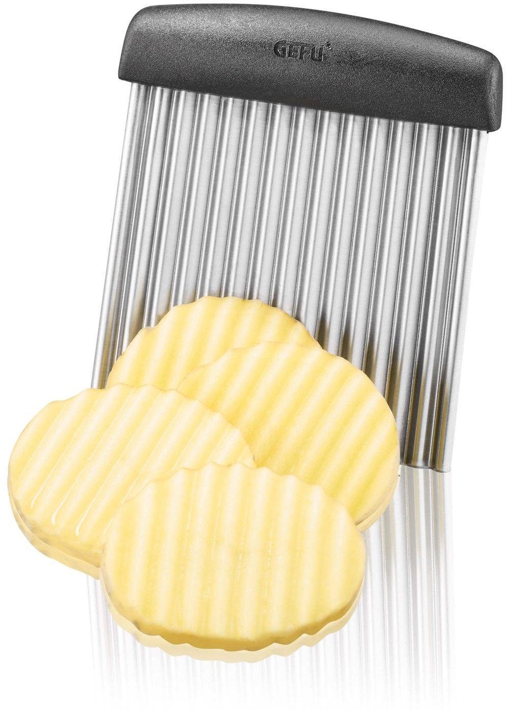 Nóż falowy 9,5 cm Gefu Riffle dekoracyjne krojenie z łatwością