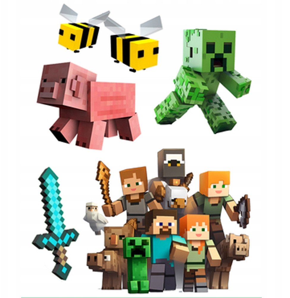 Tatuaże Minecraft - Zestaw Tatuaży Dla Dzieci PIXELE nr. 31