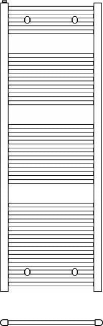 GRZEJNIK łazienkowy B20-S 1511x490 KERMI 545W