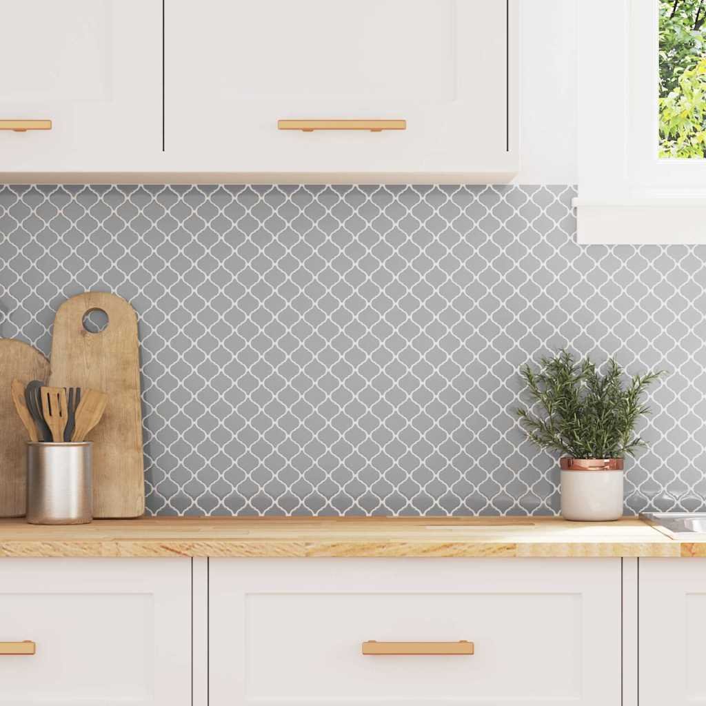 vidaXL Naklejki dekoracyjne 50 pcs Szary 27 x 27 x 0.8 cm