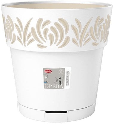 Puku pods ar paliktni Gaia O30x29cm balts 8003507886001