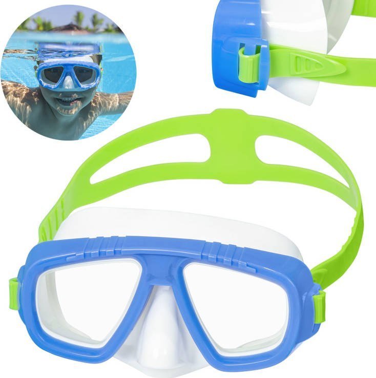 Bestway Maska Okulary do pływania i snurkowania NIEBIESKIE 22011