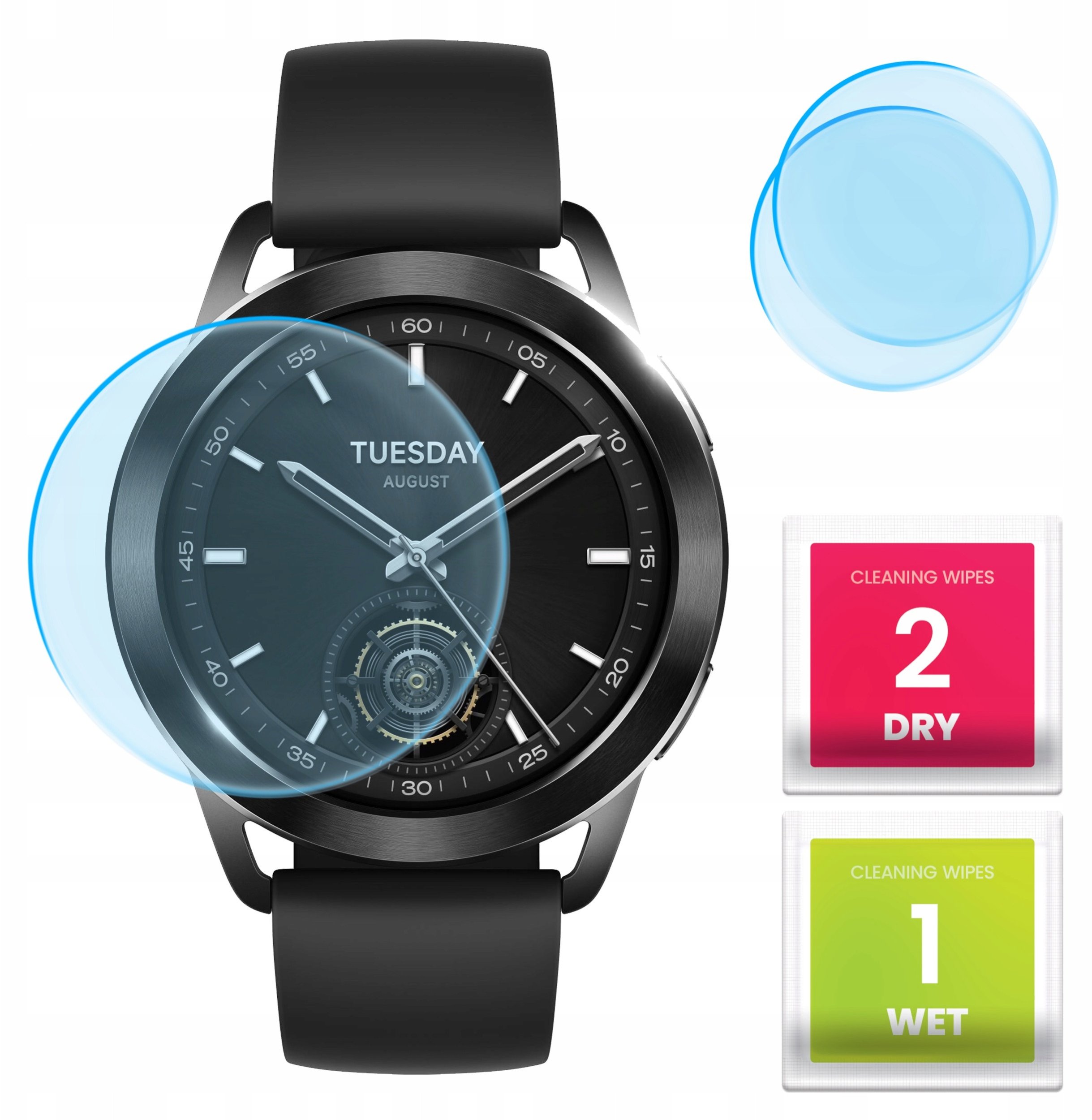 2-PAK Szkło Hybrydowe do Xiaomi Watch S3 (Szkiełko, Ochronne, Odporne, 9H)