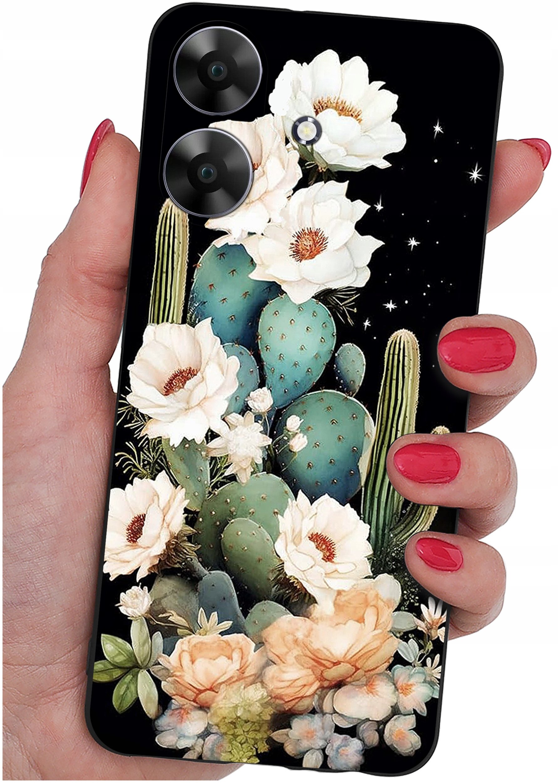 ETUI do Realme Note 60 CASE WZORY | SILIKONOWE MATT CASE + SZKŁO 9H