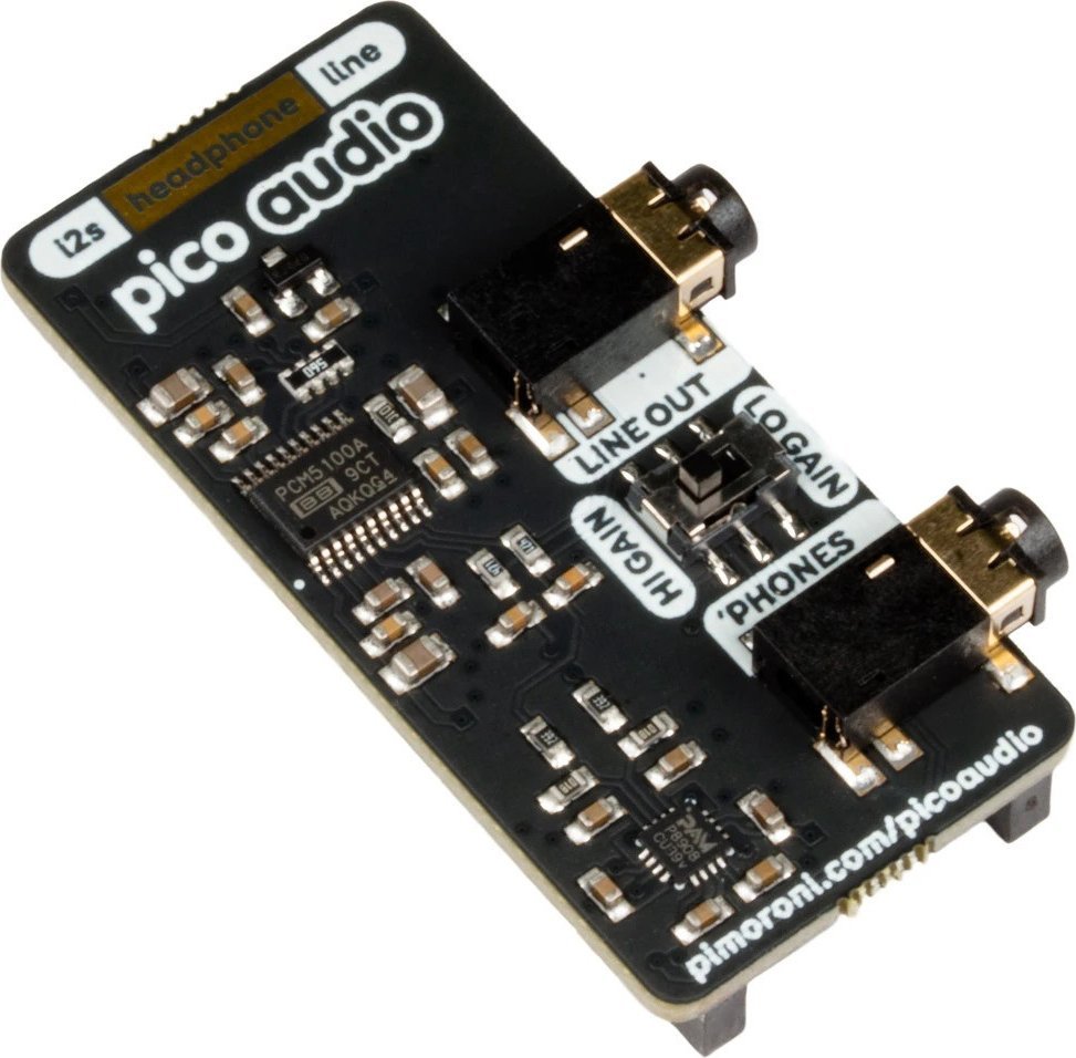 PiMoroni Pico Audio Pack - wyjście liniowe i wzmacniacz słuchawkowy}