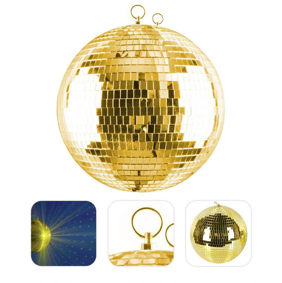 Kula lustrzana 30 cm - złota one size