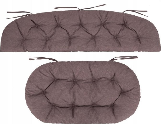 Hobbygarden Poduszka na Kanapę ławkę z rattanu wikliny 100x50 Brązowa AMANDA PRESTIŻ