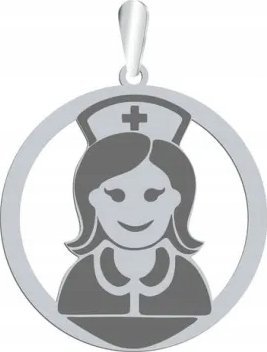 Radziszewska Jewellery Srebrna Zawieszka Pielęgniarka GRAWER GRATIS