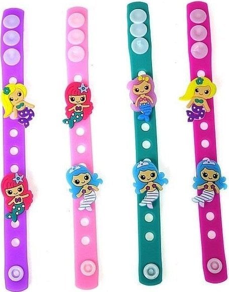 Bransoletka silikonowa Syrenki mix