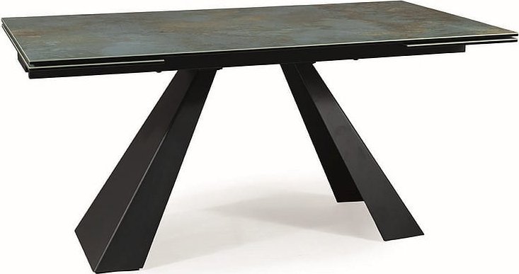 Signal Stół SALVADORE CERAMIC 160(240)x90 turkus/czarny mat