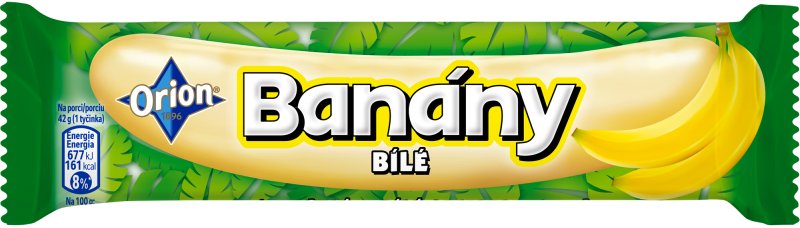 Orion Banany w białej czekoladzie 42g -