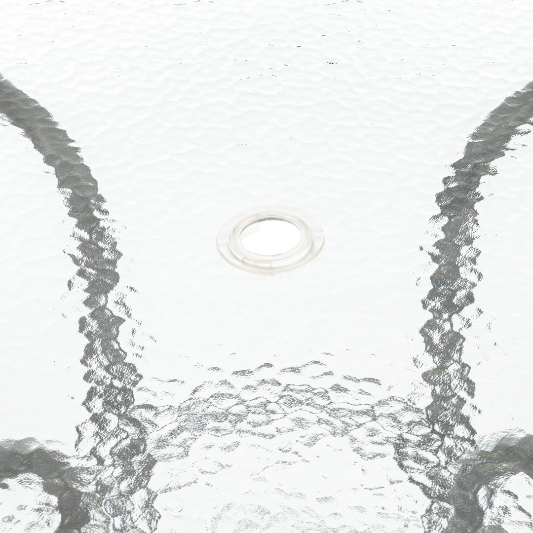 Stolik ogrodowy ze szklanym blatem JUPITER 90cm