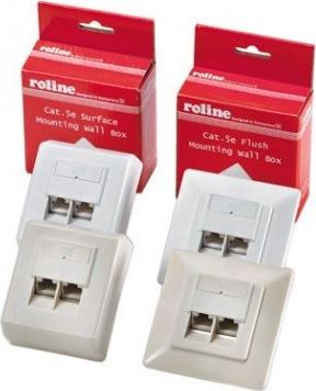 Roline Roline Gniazdo natynkowe Cat.5e 2x białe UTP