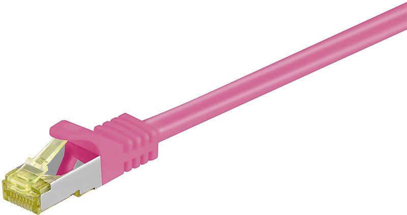 Goobay RJ-45 CAT7 2m, 2 m, Cat7, S/FTP (S-STP), RJ-45, RJ-45, Magenta
