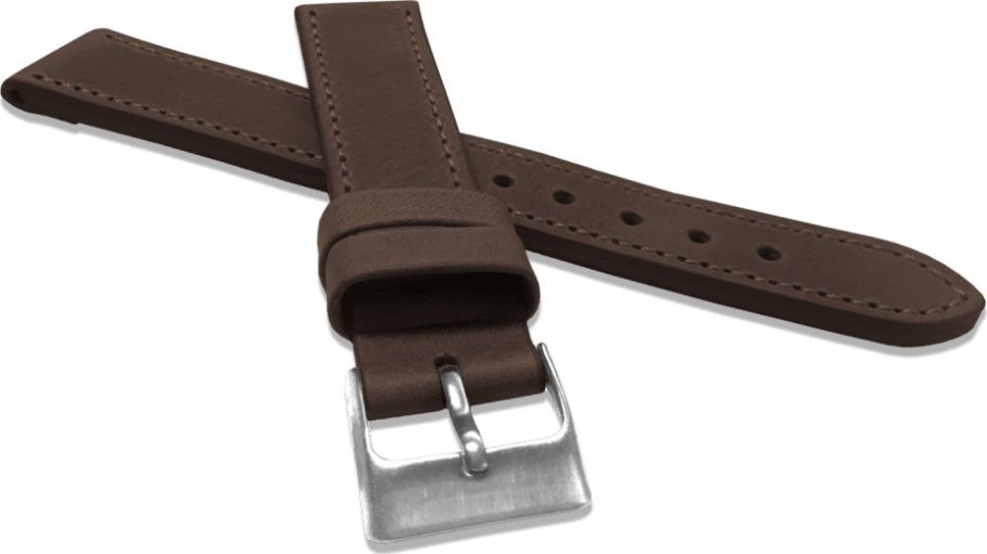 Lavvu LAVVU Ciemnobrązowy szyty pasek SPORT z luksusowej skóry Top Grain - 16