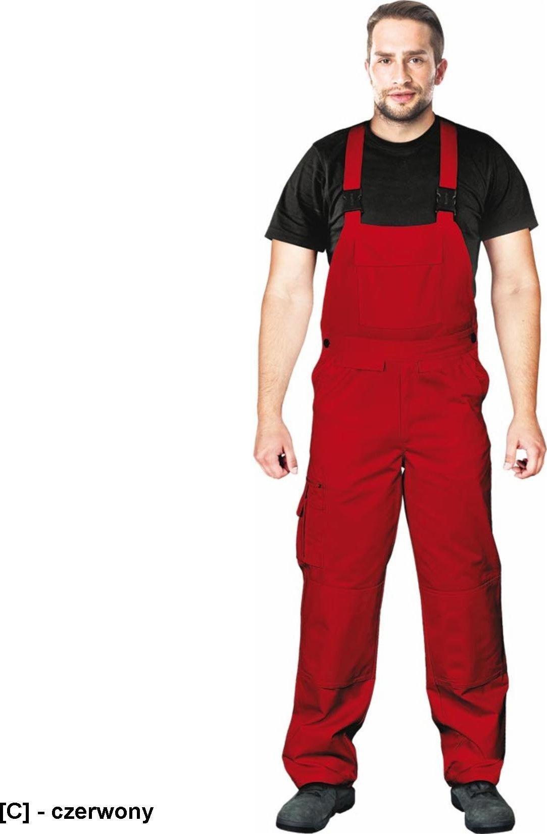 R.E.I.S. LH-BISTER - spodnie ochronne ogrodniczki odzież ochronna - czerwony 48