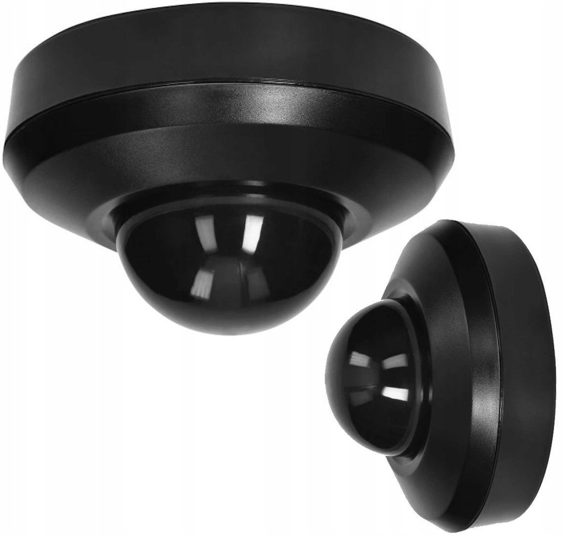 Czujnik ruchu i obecności 360st, IP44, 2000W, dodatkowa baza montażowa, 3 sensory, czarny