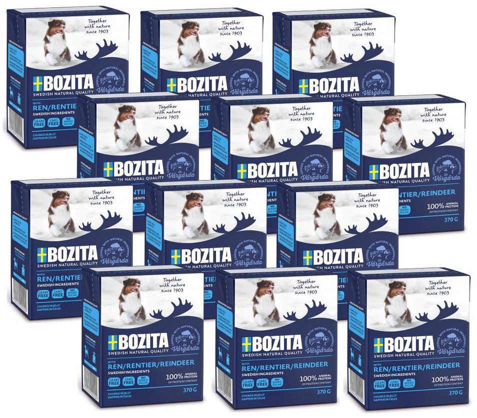 BOZITA Dog: Renifer w galarecie 12x370g