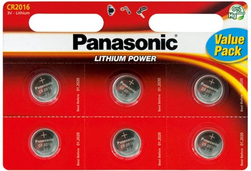 Panasonic Bateria Lithium Power CR2016 90mAh 6 szt.