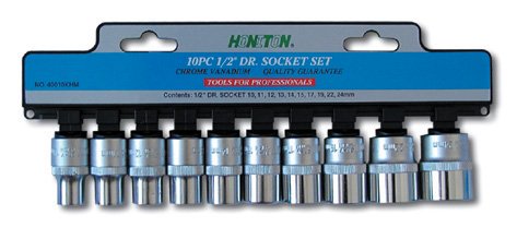 Honiton Zestaw nasadek 6-kątnych 1/2" 10-24mm 10szt. (H4010)