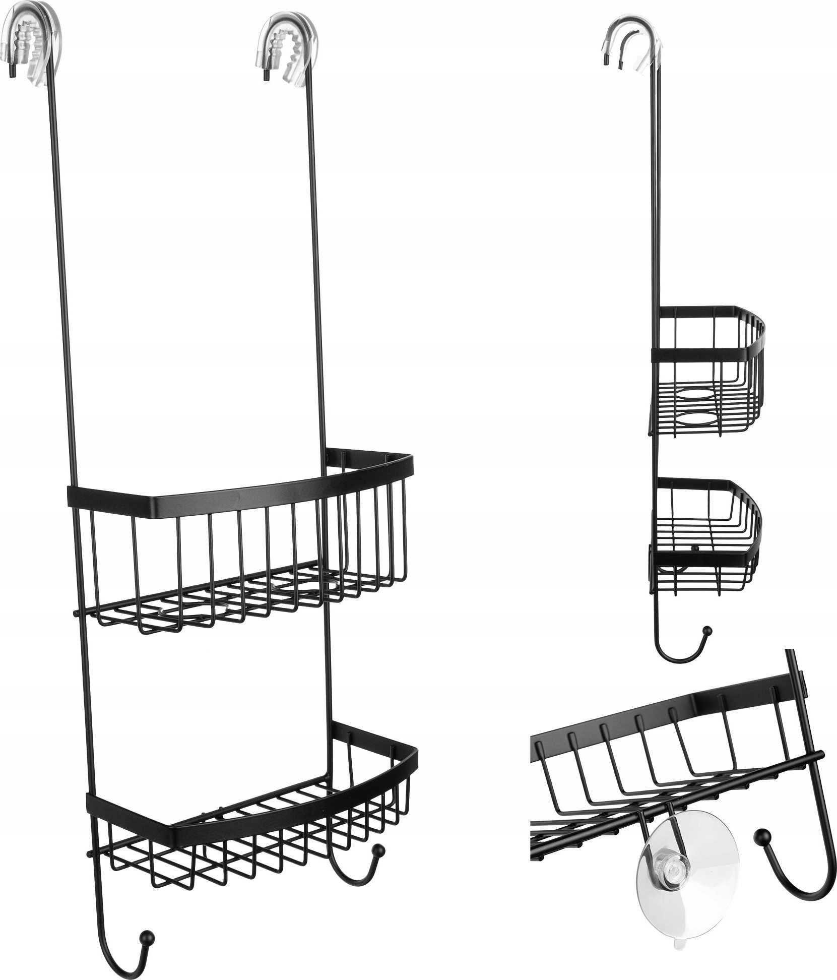 Koszyk prysznicowy Kadax KADAX Półka pod prysznic Black