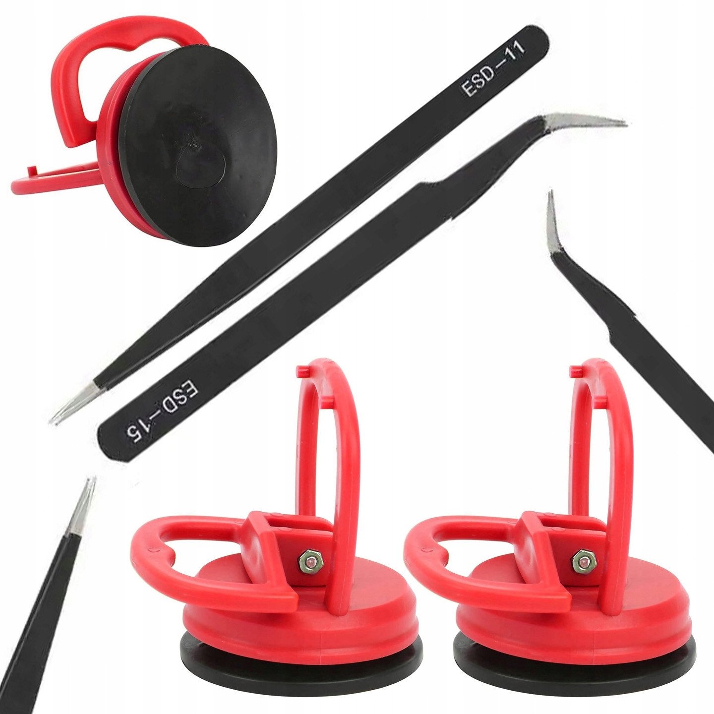 2X PRZYSSAWKA DO OTWIERANIA TELEFONÓW 55MM SEPARATOR EKRANÓW LCD+ 2X PĘSETA