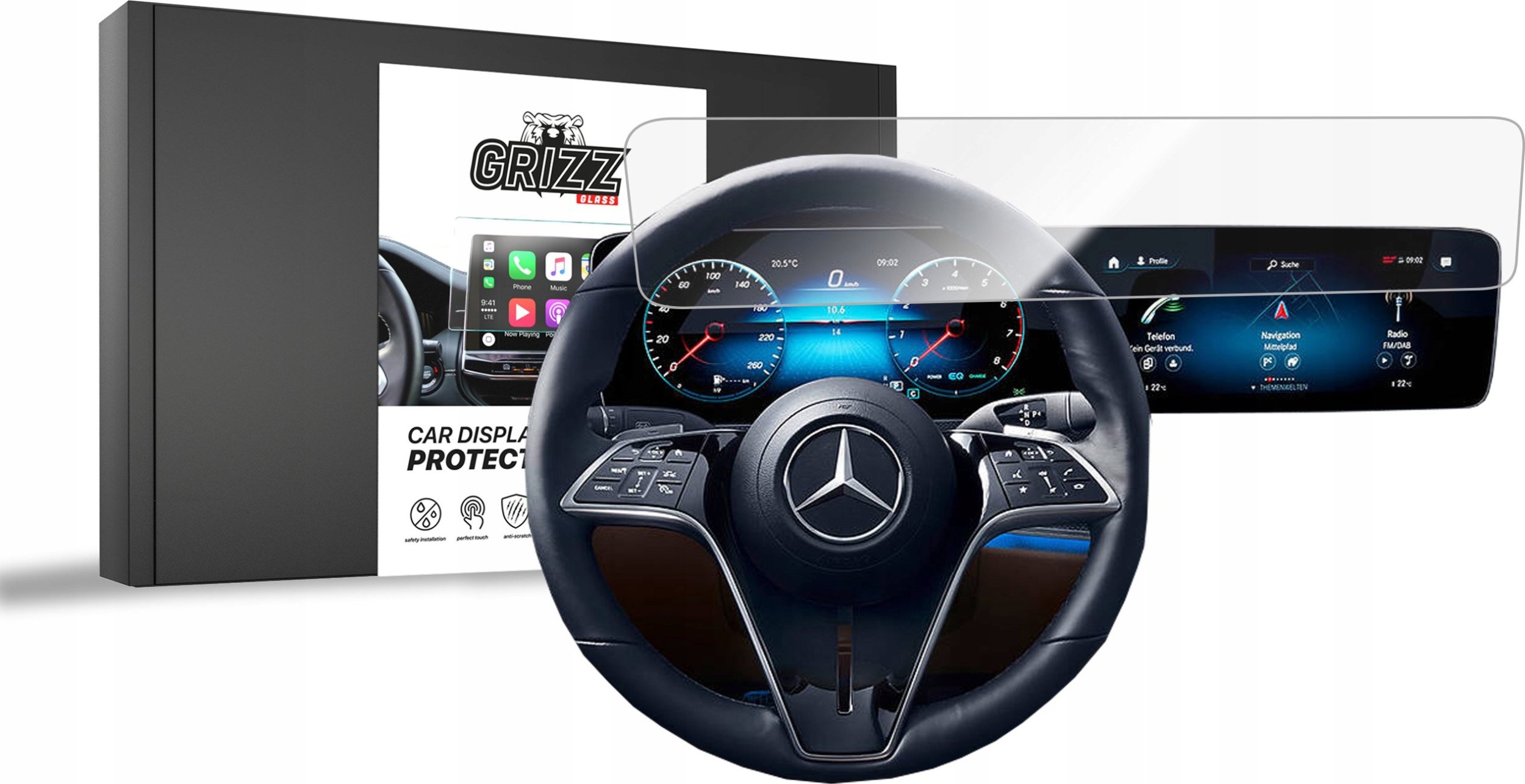GrizzGlass Folia ceramiczna GrizzGlass CarDisplay Protection do Mercedes EQV 2024