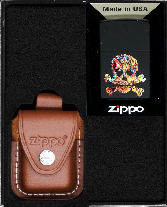 Zestaw ZIPPO Zapalniczka SKULL DESIGN 2 Prezentowy No2