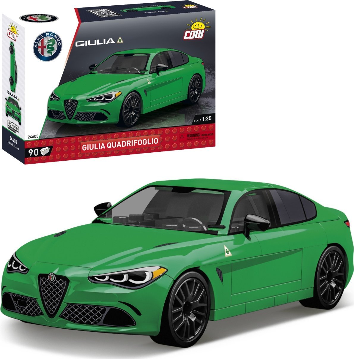 Cobi COBI 24605 Alfa Romeo Giulia Quadrifoglio 90 klocków