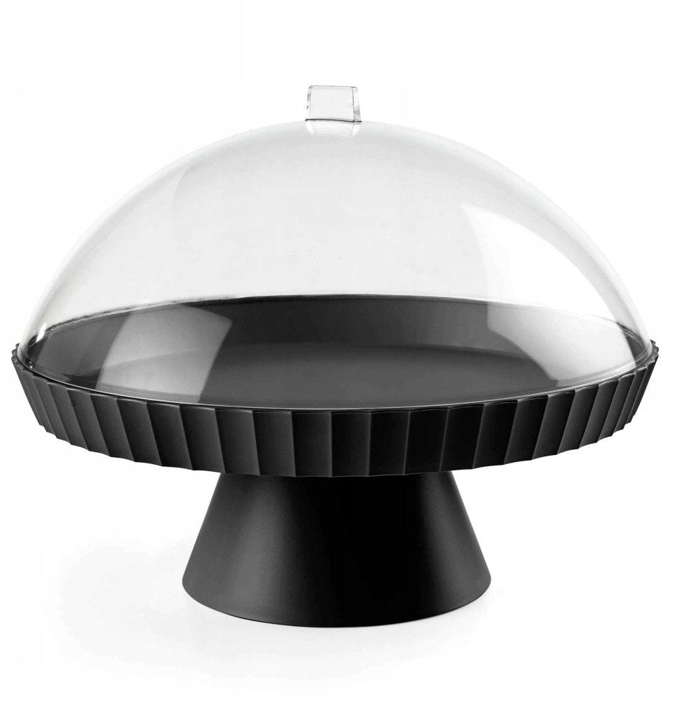 AGORA Patera do ciasta z pokrywą czarna