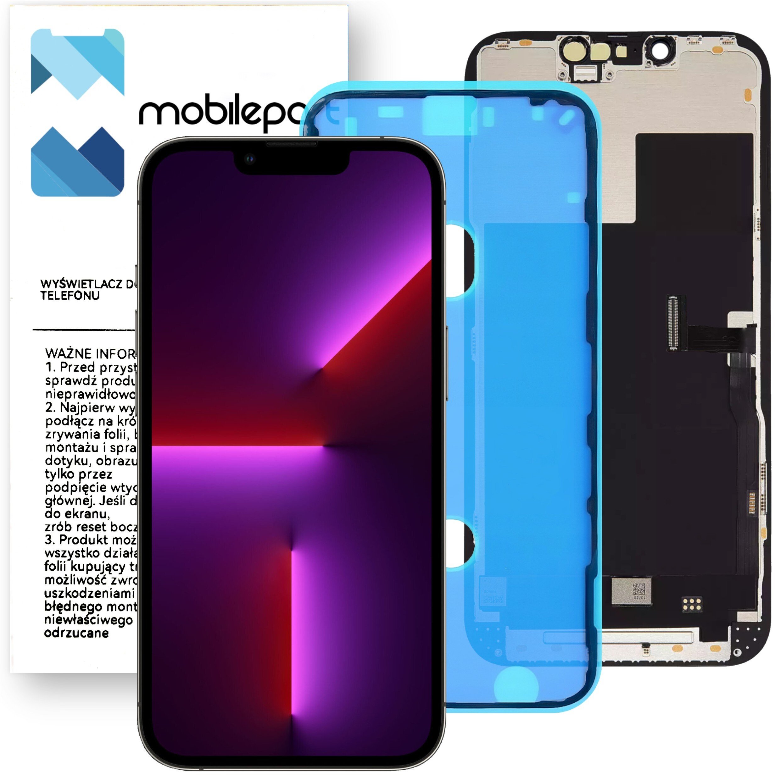 Wyświetlacz do iPhone 13 Pro LCD Ekran Ramka + Uszczelka Incell