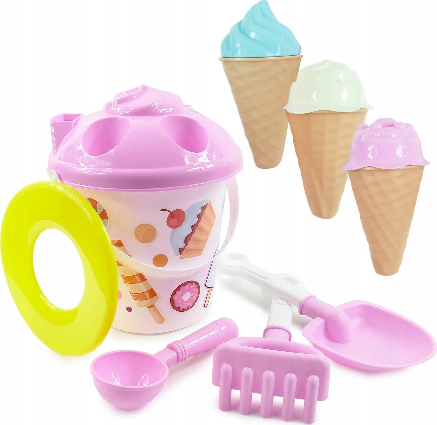 Zestaw do piasku lody biały sportox kids 137686