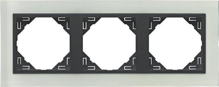 Efapel EFAPEL CRYSTAL RAMKA 3-KROTNA SZKŁO GRAFIT 90930 TCS