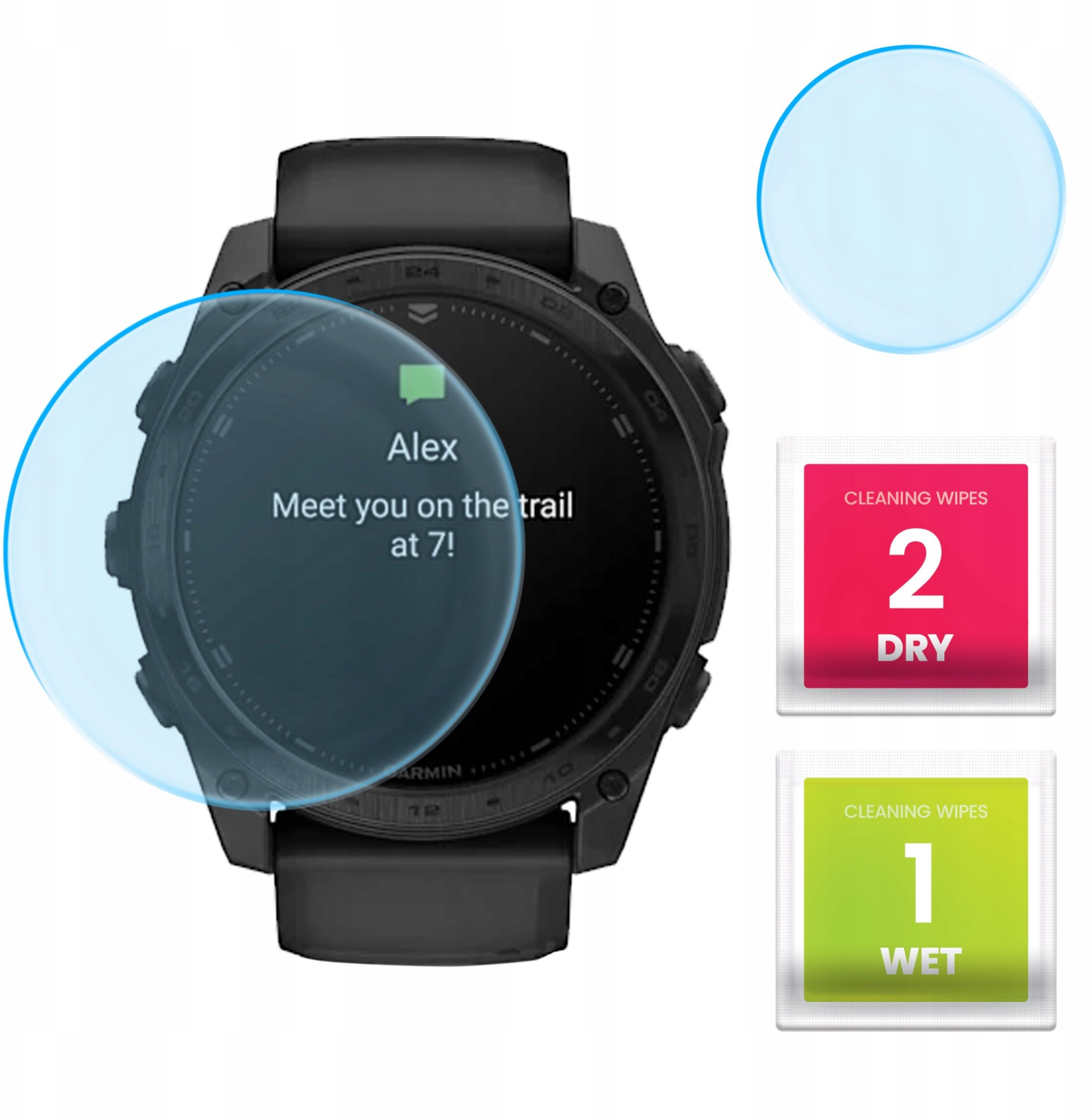 Szkło Hybrydowe do Garmin Tactix 8 AMOLED 51 mm / SOLAR 51 mm (Szybka, 9H)