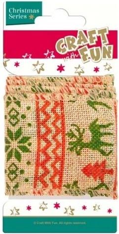 Craft with Fun Ozdoba dekoracyjna taśma parciana 1m