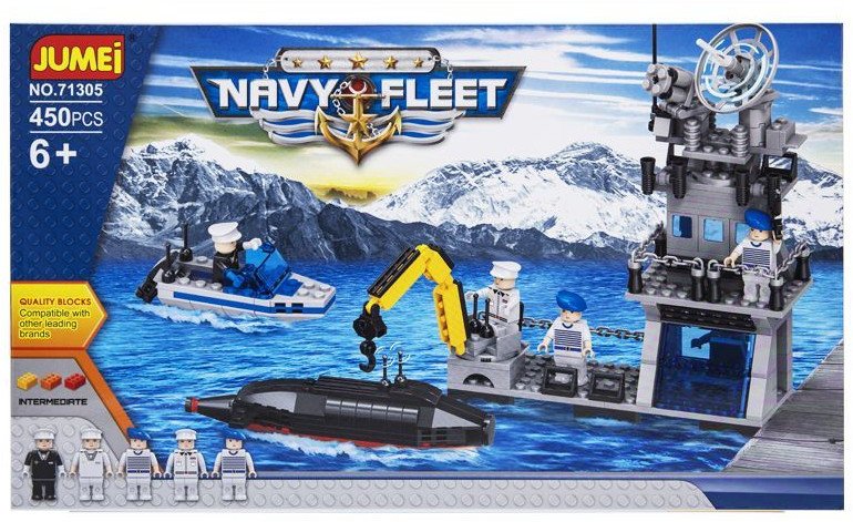 Klocki Jumei MARYNARKA WOJENNA 450 elementów, 47 x 28 cm
