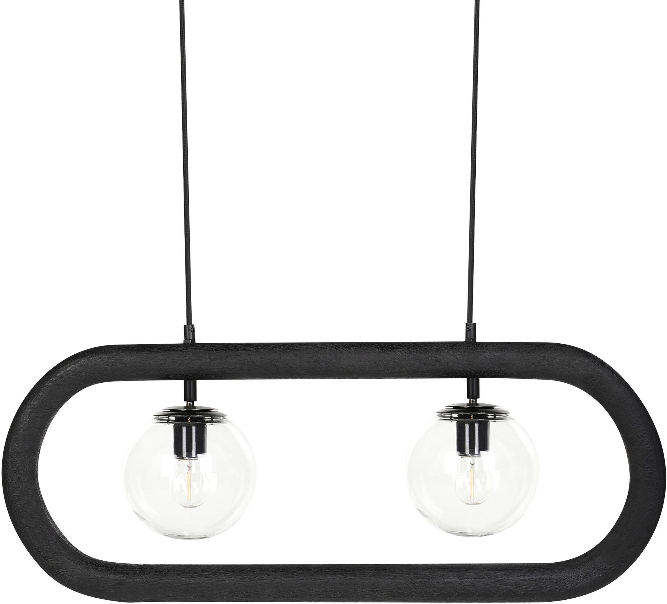 Lampa wisząca Beliani Lampa wisząca AYENSU Drewno Czarny