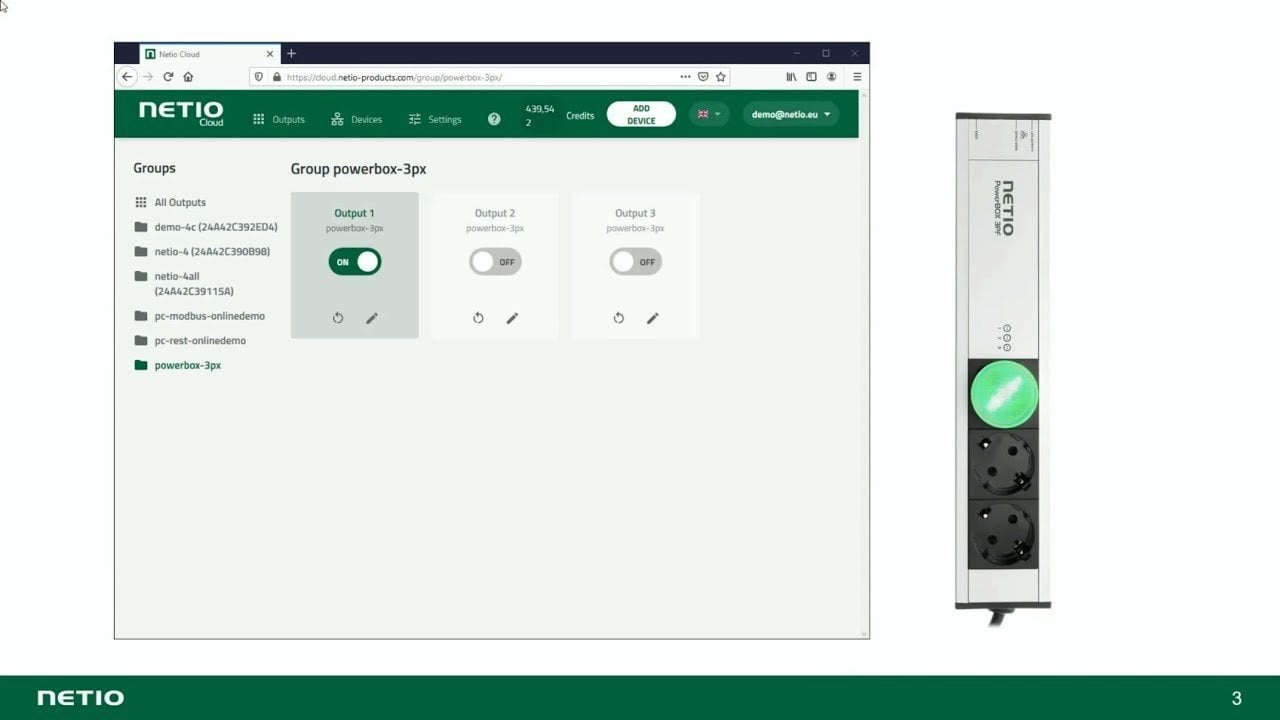 Netio KT NETIO rack kit MK3 PowerBOX-19 vertical 3Px