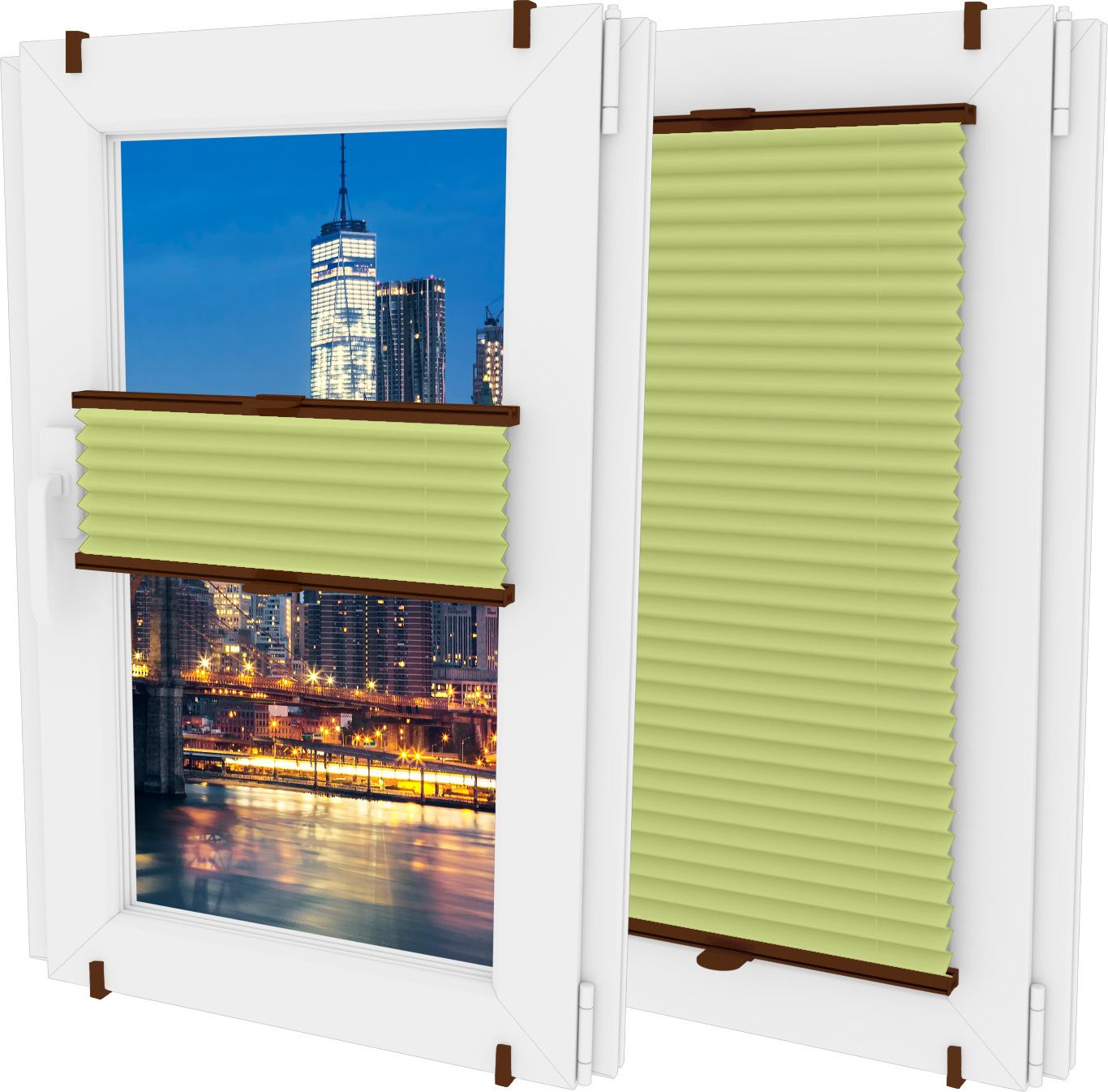 Oslonaokna 'Roleta plisowana plisa wysokość do 220cm kolor Zielony'