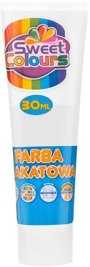 Farba plakatowa w tubie biała 30ml