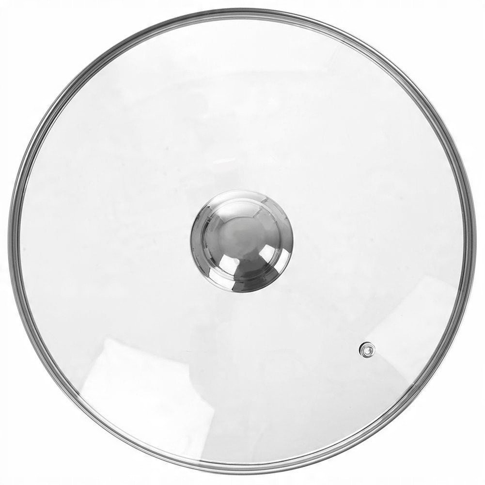 Glasdeckel Pfannen-Deckel Topfdeckel Universaldeckel mit Edelstahlrand hitzebeständiges Glas 32 cm