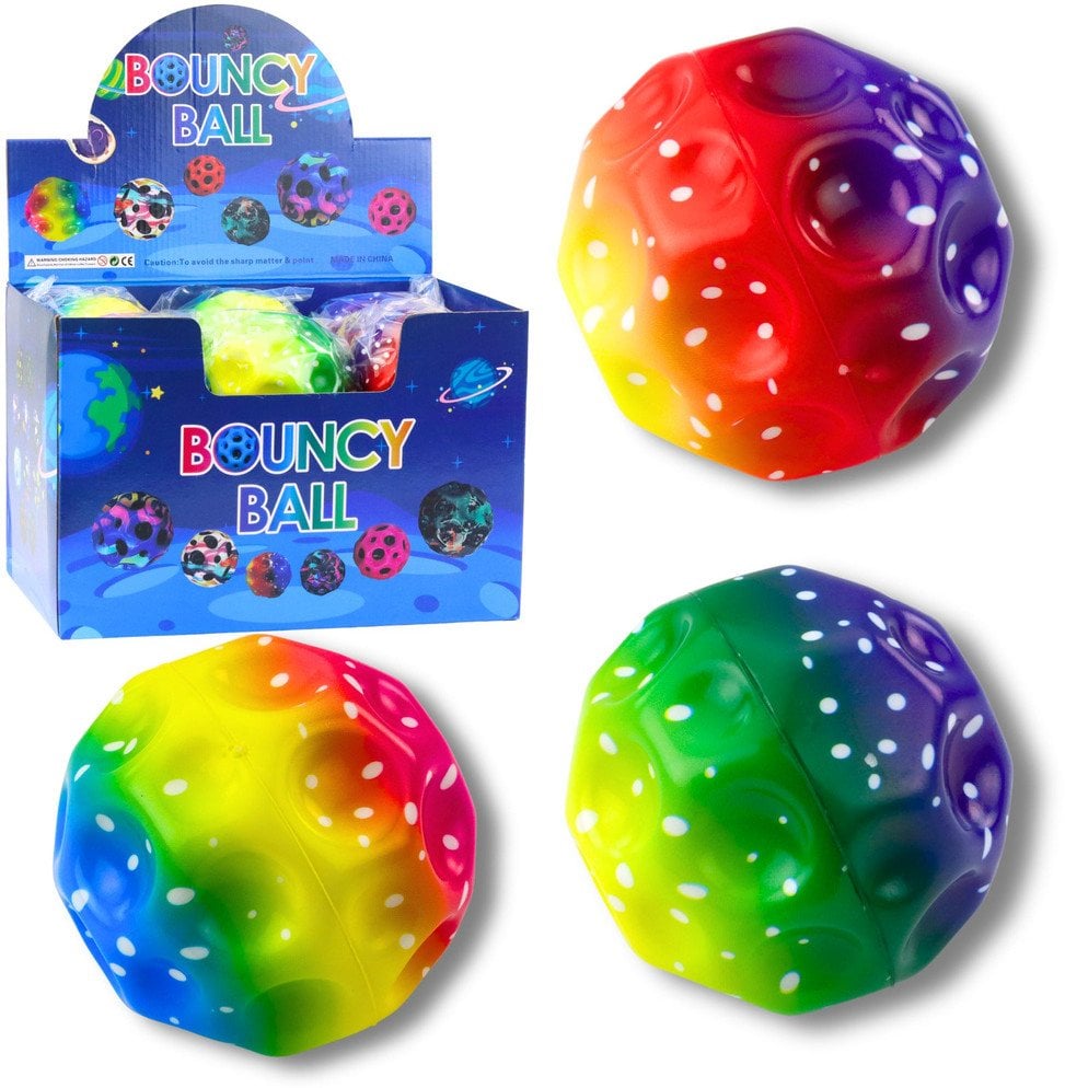 Piłeczka Z Wgłębieniami Do Odbijania Ugniatania Piankowa Kolorowa 10cm