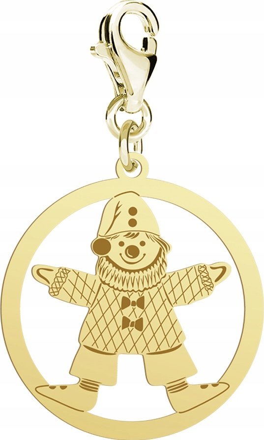 Radziszewska Jewellery Charms Złoty Pajacyk Prezent Biżuteria Zawieszka Srebro 925 ŻYCZENIA GRATIS