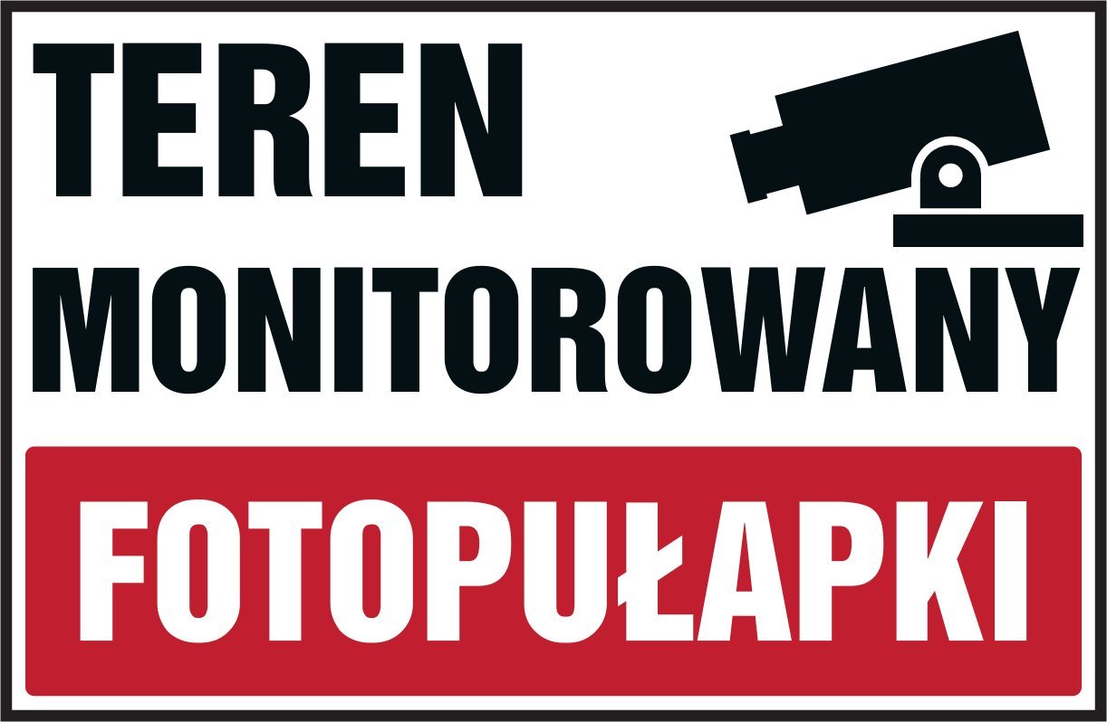 libres Teren Monitorowany - Fotopułapki - Tablica Pcv - Płyta Sztywna 1 Mm 300X200 Libres Fotopułapki 5000128419130