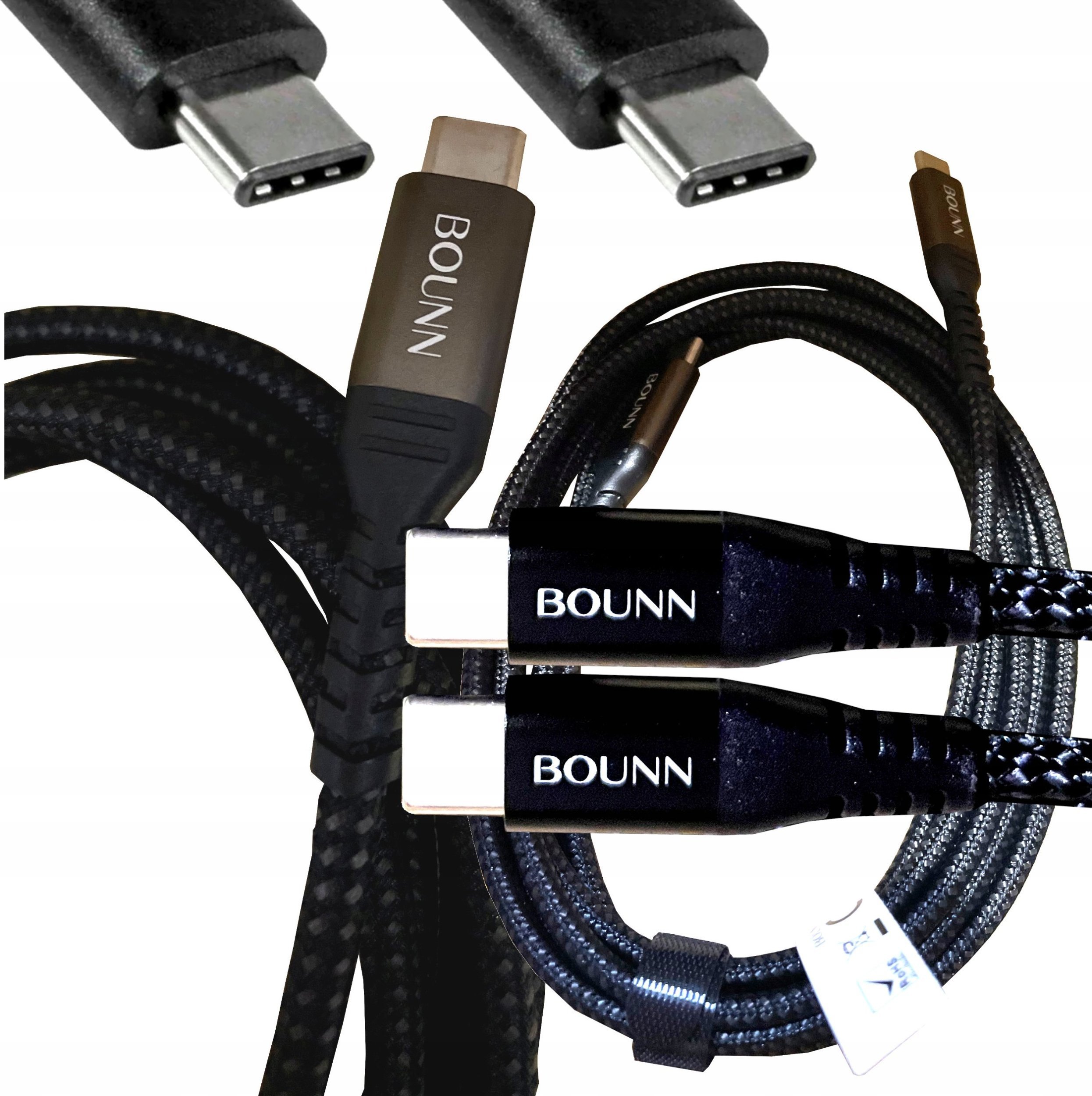 Kabel USB Bounn USB-C - USB-C 2 m Czarny (BUGC03)