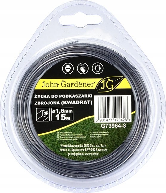 Geko Żyłka do podkaszarki zbrojona(kwadrat) 1,6mmx15m (10/120)