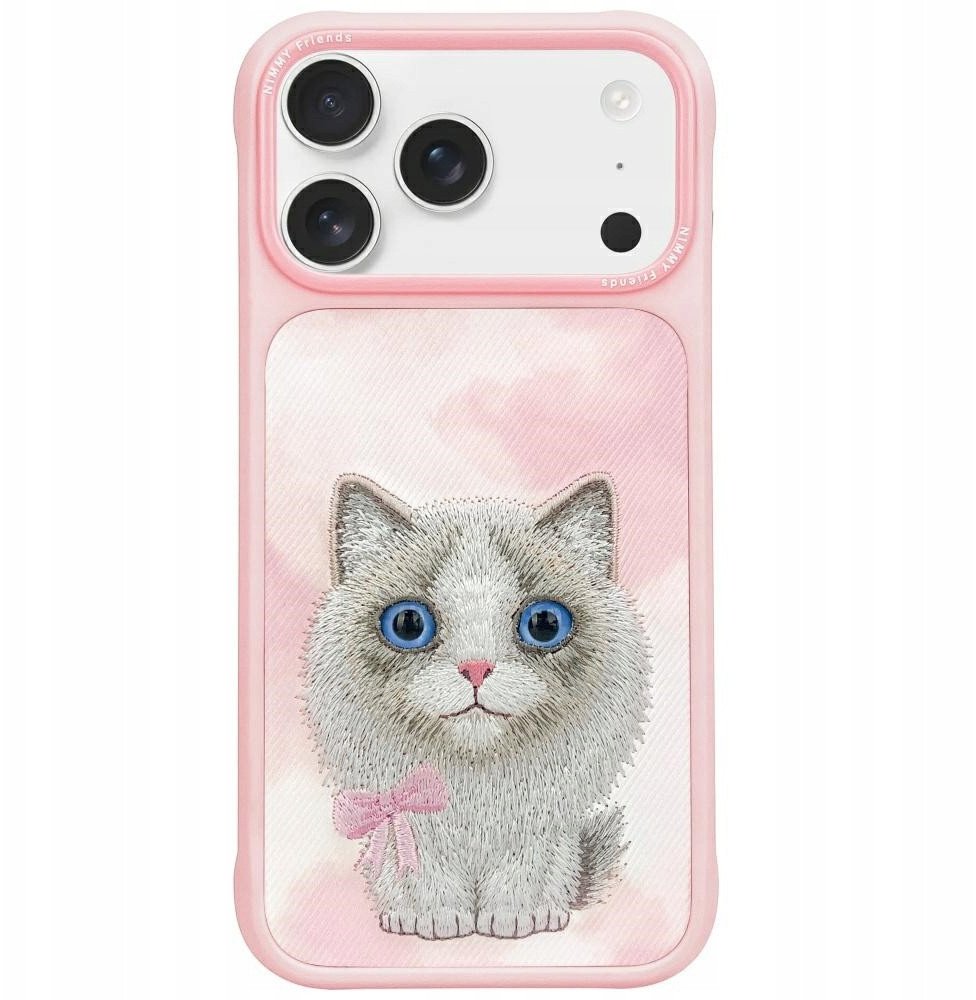 Nimmy Etui Big Eyed Pet 2.0 Cat do iPhone 17 Pro różowy