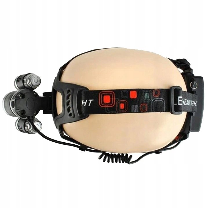 MOCNA LATARKA CZOŁOWA AKUMULATOROWA 3x LED CREE XM L T6 CZOŁÓWKA NA GŁOWĘ