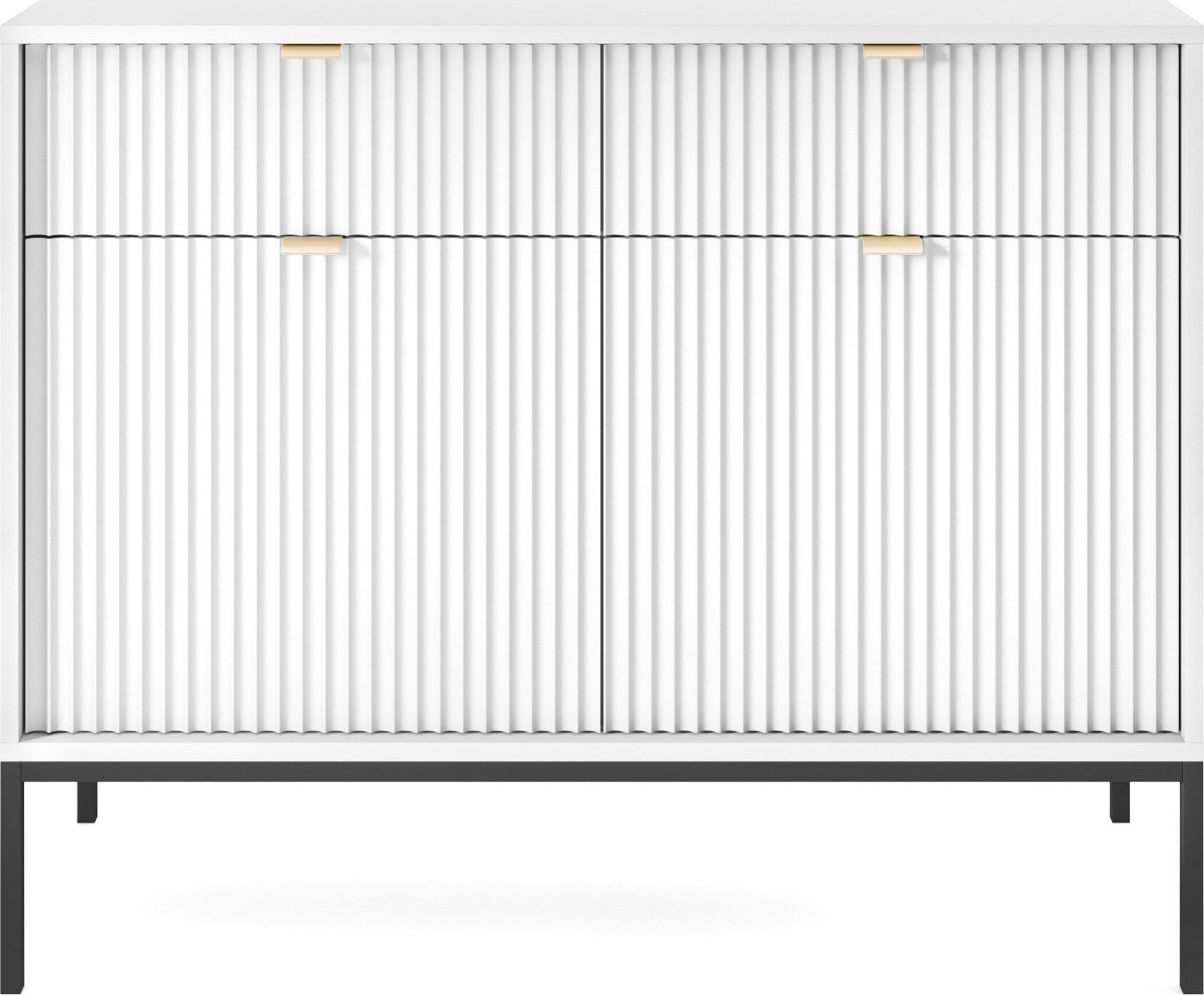 Intesi Komoda Delicious ryflowana biała